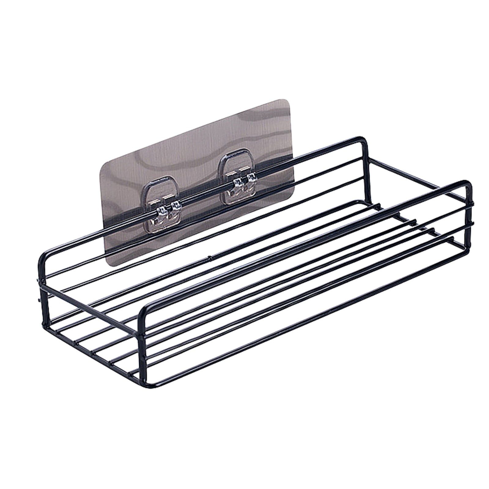 Floating Shelves With Hooks Wrought Iron Storage Baskets Metal Wall