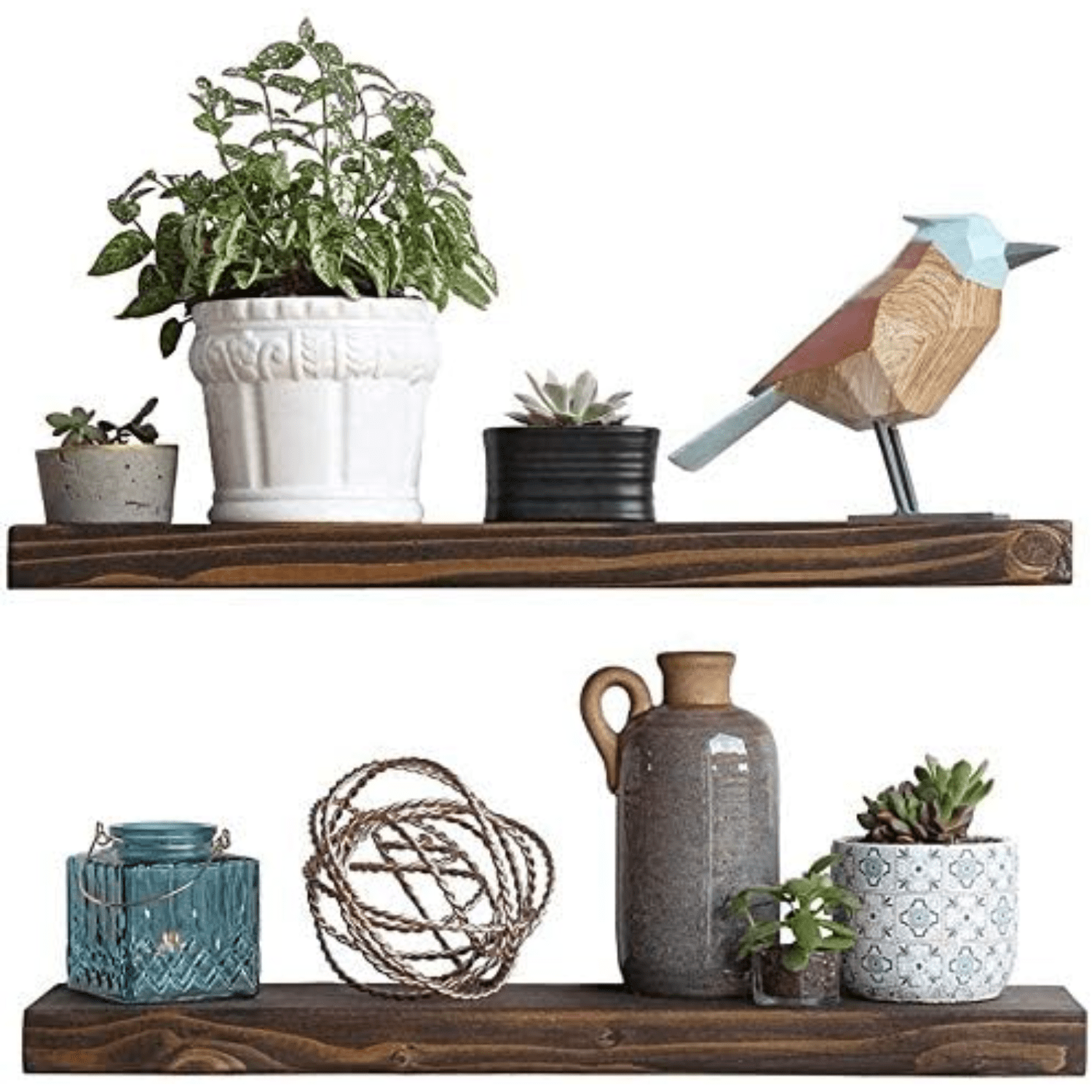 Floating Shelves Wood Floating Shelves Set Handcrafted Rustic Pine