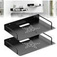 thumbnail image 1 of Floating Shelves for Projector, Metal Wifi Router Shelf, Cable Box Wall Mount, Dvd Player Shelf, Wall Mounted Floating Stand/Holder-2pcs, 1 of 12