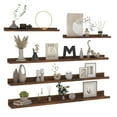 thumbnail image 1 of 47 inch Floating Shelves for Wall Set of 5,Large Wall Shelves for Bathroom, Bedroom, Kitchen, Living Room Storage and Decoration, Brown Picture Ledge, 1 of 6