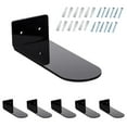 thumbnail image 1 of Floating Shoe Display Shelf, 6 PCS Wall Mount Acrylic Floating Shelves Set, for Showcase Sneaker Collection（Black）, 1 of 5