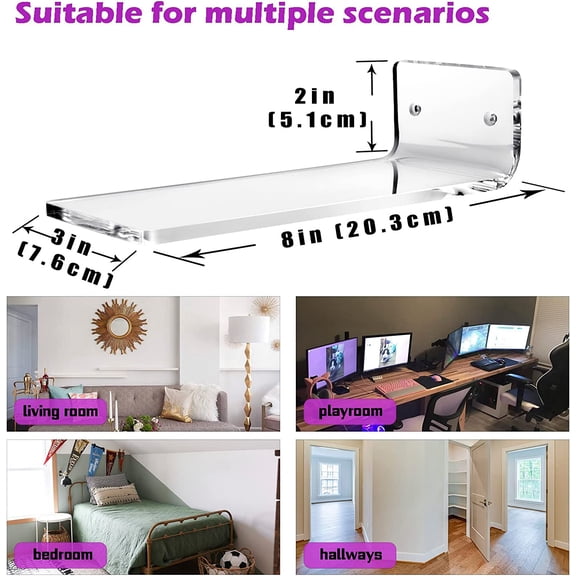 Floating Shoe Display Shelf with Lights Set of 5, Glow Color Changing Sneaker Shelf- Display Your Top Shoes, Sturdy Levitating Shoe Wall Shelf Easy to Install, for Bedroom, playroom etc