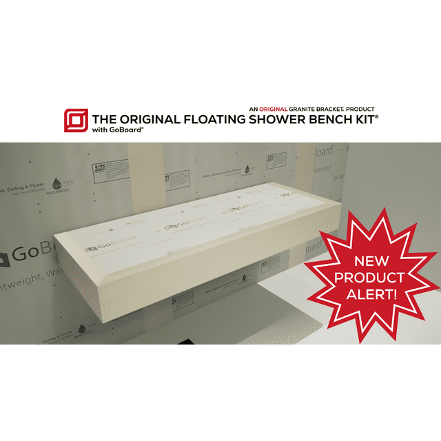 Floating Shower Bench Kit with GoBoard® Original Shower Bench Bracket