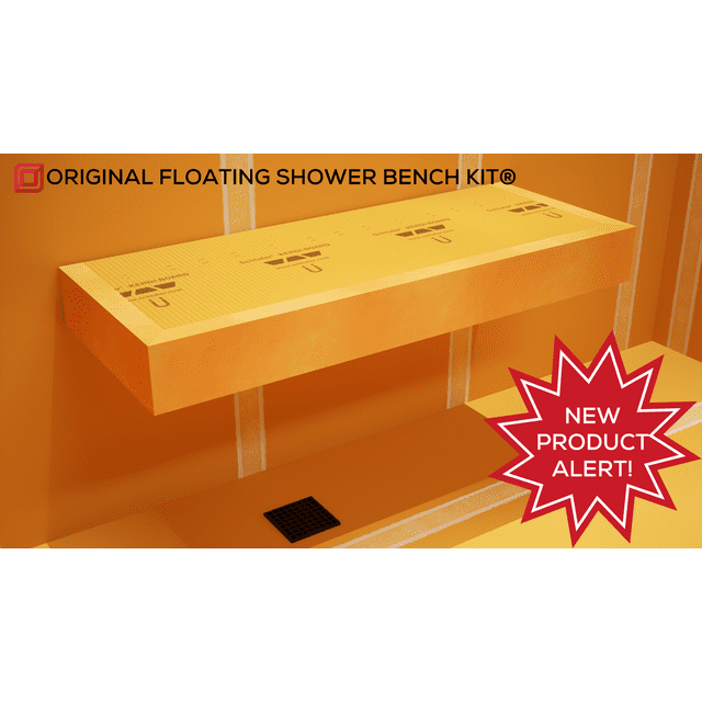 Floating Shower Bench Kit with Orange XPS Foam Board - Original Shower ...