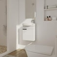 thumbnail image 1 of Floating Small Bathroom Vanity with Sink 16Inch Wall Mounted Bathroom Vanity with Soft Close Doors & Ceramic Sink Space Saving for Small Bathrooms/Powder Rooms (Glossy White, 16-Inch Single Door), 1 of 9