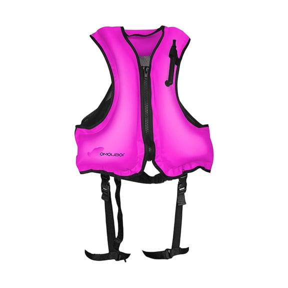 Floating Snorkeling Jacket with Leg Straps – Inflatable, Foldable & Portable Buoyancy Vest for Diving, Surfing, and Water Activities – Comfortable & Secure Design for Safe Sea Adventures Purple