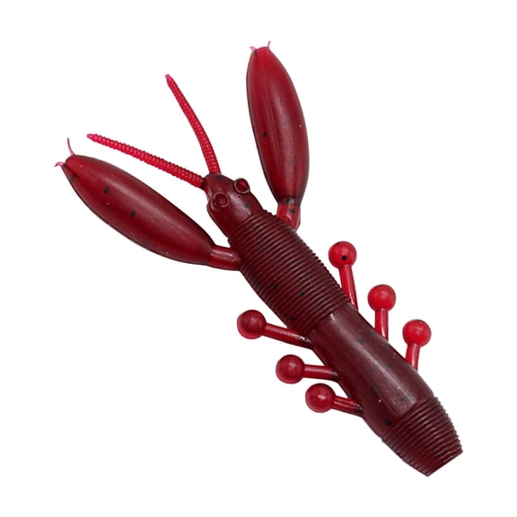 Floating Soft Plastic Fishing Lures 7.5Cm Realistic Crayfish Slow Sink Glide Action Bass Trout Saltwater Freshwater Baits 10 Pack Red One Size