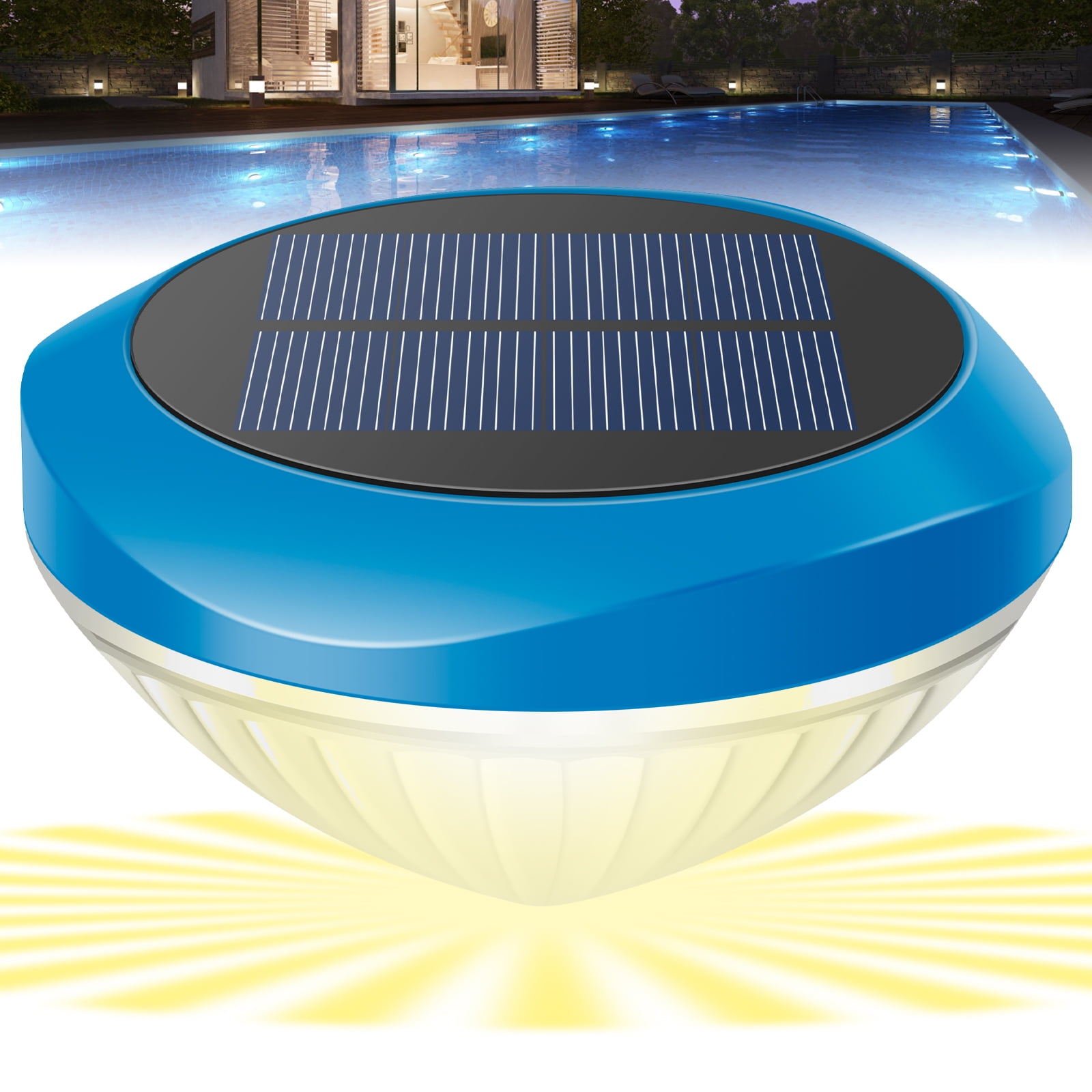 Floating Solar Pool Light RGB Solar Powered Pool Light with Auto Color
