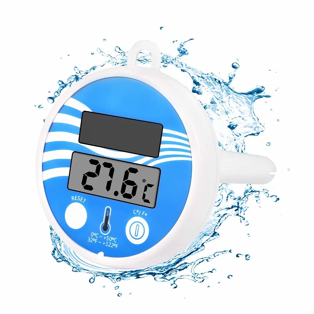 Floating Solar Pool Thermometer Easy to Read Unbreakable Solar