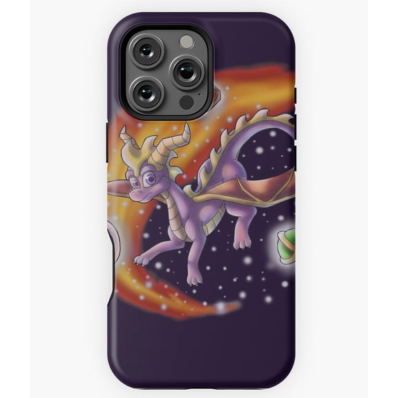 Floating Spyro The Dragon Gaming Phone Case for iPhone 16 15 14 13 12 11 Pro Max