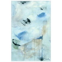 Floating Stars, 5'x8' Hand Washable Abstract Art Area Rug