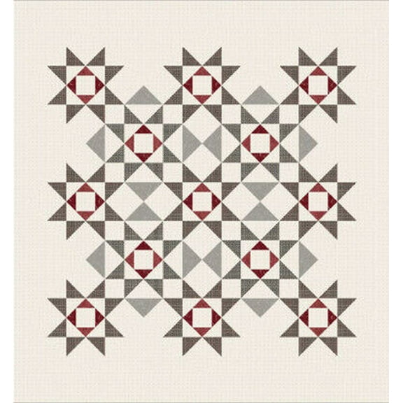 Floating Stars Quilt finishes apx 82" x 88" Phoebe Moon Designs