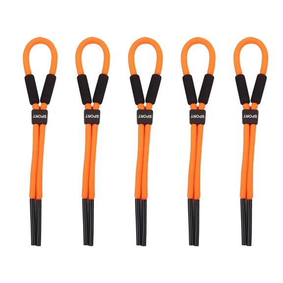 Floating Sunglass Strap for Outdoor Activities - Adjustable 8-13 Inch, Comfortable Polyester Design, 5-Pack in Assorted Colors(Orange)