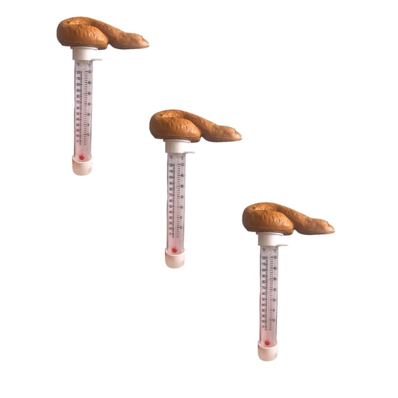 Floating Swimming Pool Thermometer, Funny Floating Poop Pools Thermometer, Poop Shape Prank Water Thermometers, Easy Read Temperature, for Spa Hot Tubs Aquariums Pools