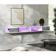 Floating TV 70 inch Floating TV Stand Wall Mounted for 75 inch TV with