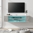 Floating TV Shelf with 16 Lights for 3255 inch TV Floating TV Stand