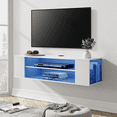 Floating TV Shelf with 16 Lights for 3255 inch TV Floating TV Stand