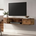 Floating TV Stand Wall Mounted TV Shelf with Door