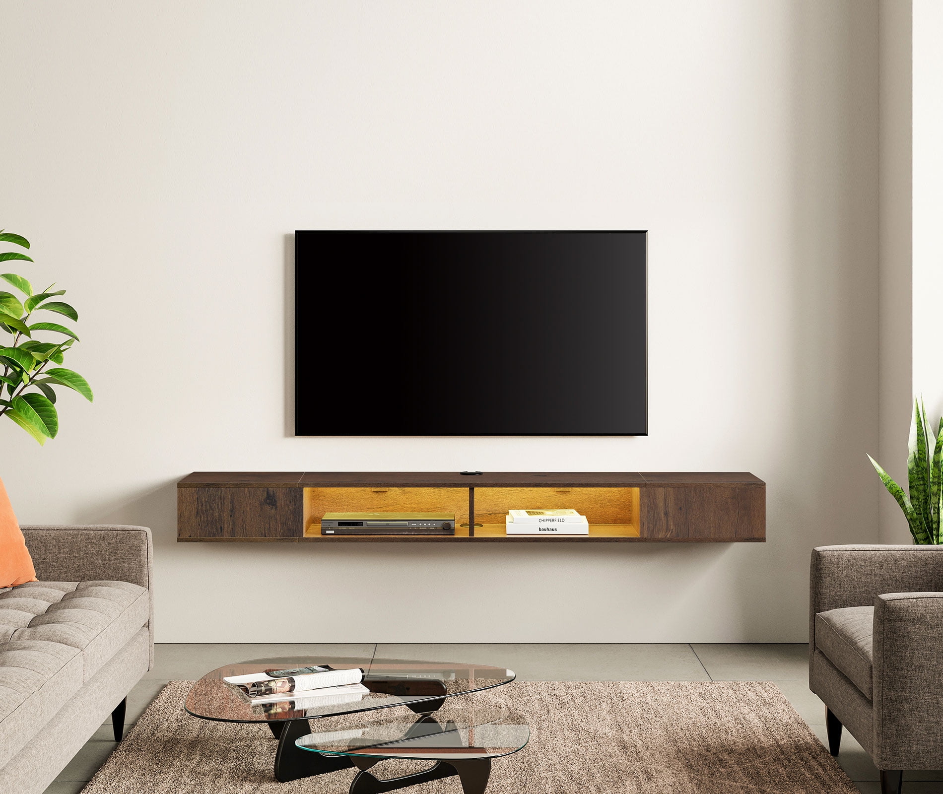 Floating tv shelf sale walmart