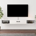 Floating TV Unit, 55'' Wall Mounted TV Floating Shelves with