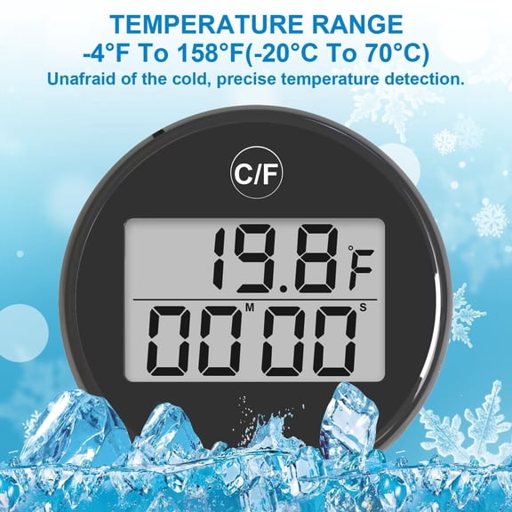 Floating Thermometer, Digital Bath Thermometer, Ice Bath Cold Plunge Accessory, Water Temperature Gauge for Pools, Spas, Hot Tubs, 2 Count