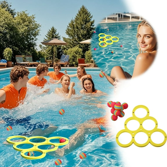 Floating Throwing Game Set for Exciting Pool Sports and Family Water Activities