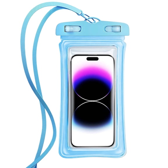 Floating Touch Screen Waterproof Phone Pouch Universal Dry Bag Lightweight Floating Cell Phone Case with Lanyard for Swimming Beach Pool Kayaking Water Park Outdoor Water Activity