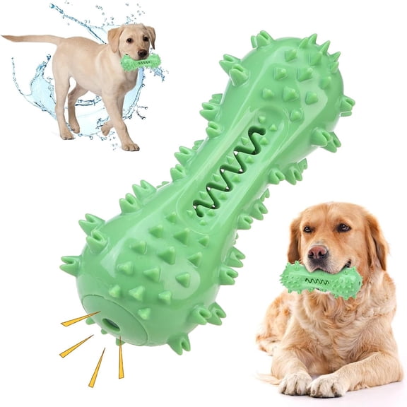 Floating  Toys for Swimming Pool,Summer Bumper  for Water,Indestructible    ,Interactive  Squeaky Toys for Aggressive Chewers Small Medium Large Dogs,Green