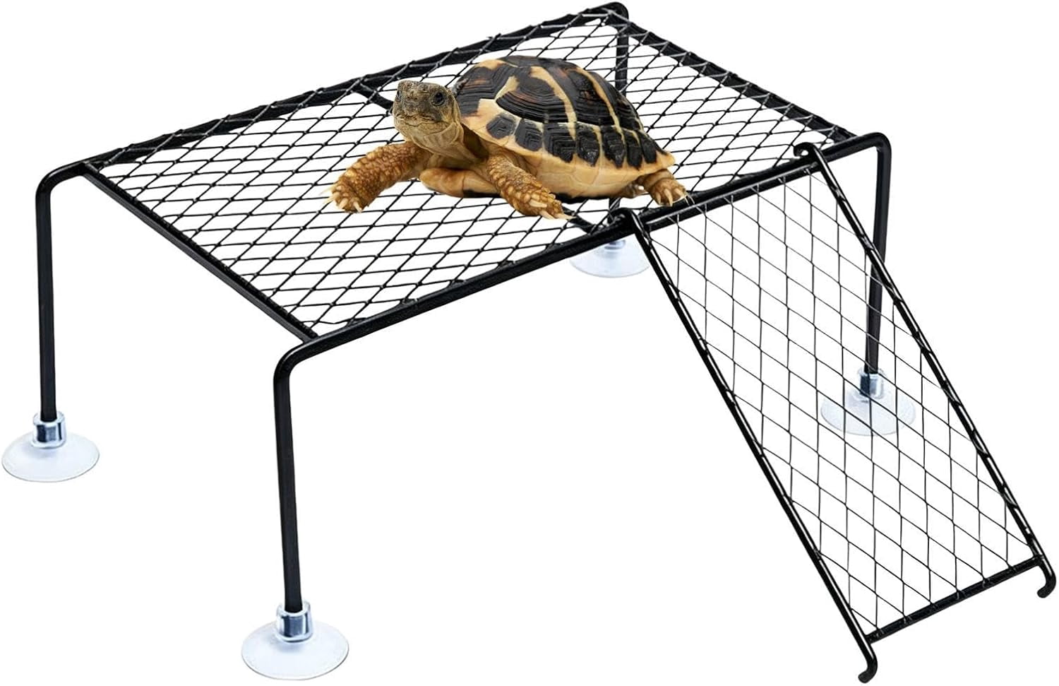 Floating Turtle Basking Platform, Suction Cup Island Dock, Climbing Ladder, for Aquatic Turtle Tank