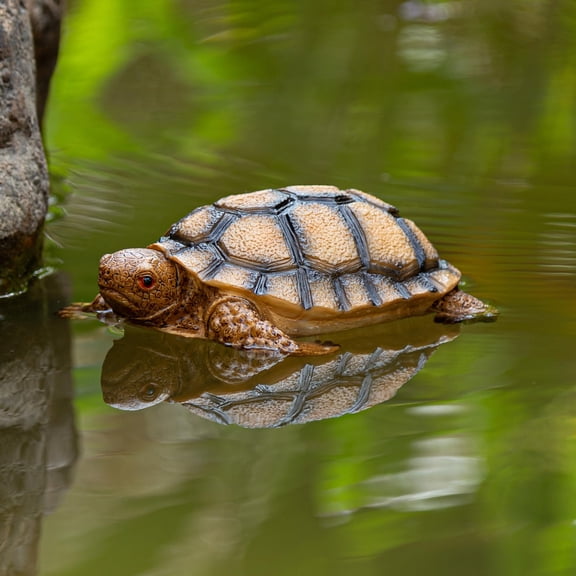 Floating Turtle Statue 6.3-Inch Outdoor Garden Pond Decor Water Feature Ornament