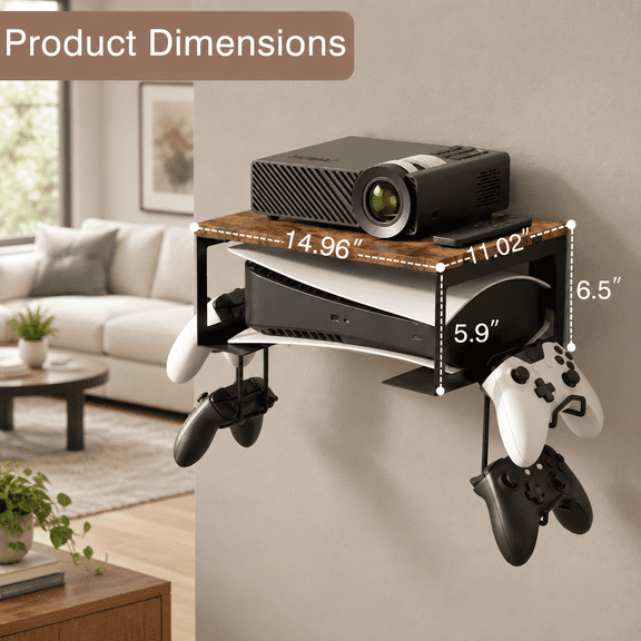 Floating Tv Sh 2 Tiers Projector For Dvd Players