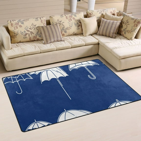 Floating Umbrella Soft Polyester Area Rug 31''x20'', Non Slip, Memory Foam, Water Absorbent