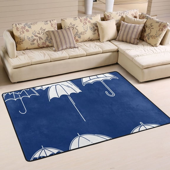 Floating Umbrella Soft Polyester Area Rug 36''x24'', Non Slip, Memory Foam, Water Absorbent