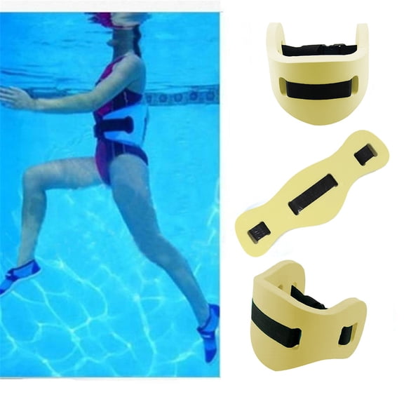 Floating Waist Belt for Swimming – Self-Taught Swim Training Float Belt, EVA Foam Non-Absorbent, Adjustable Buckle, for Adults & Kids Water Aerobics (62x22x2.5cm)