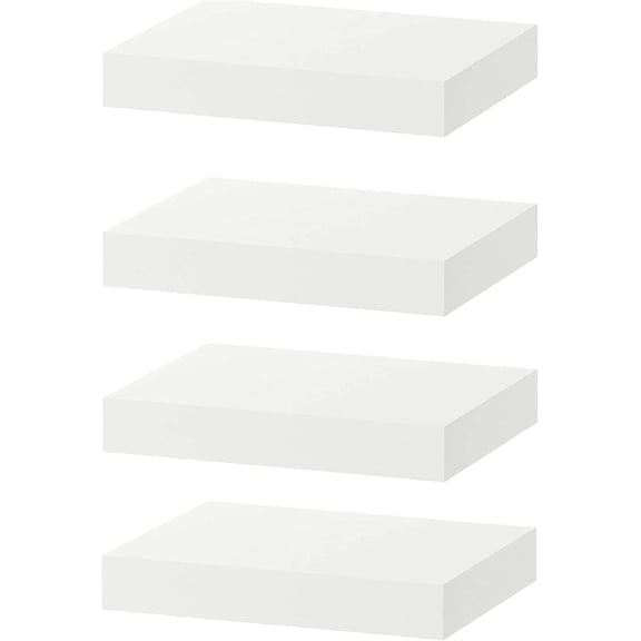 Floating Wall Lack Shelf (4, White)