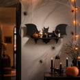 thumbnail image 1 of Floating Wall Mounted Display Shelf, Halloween Wall Decor, Goth Wall Decor, Wood Wall Decor, 12X5.5 in Black Bat Shaped Wooden Display Rack for Spooky Home Accent, 1 of 5