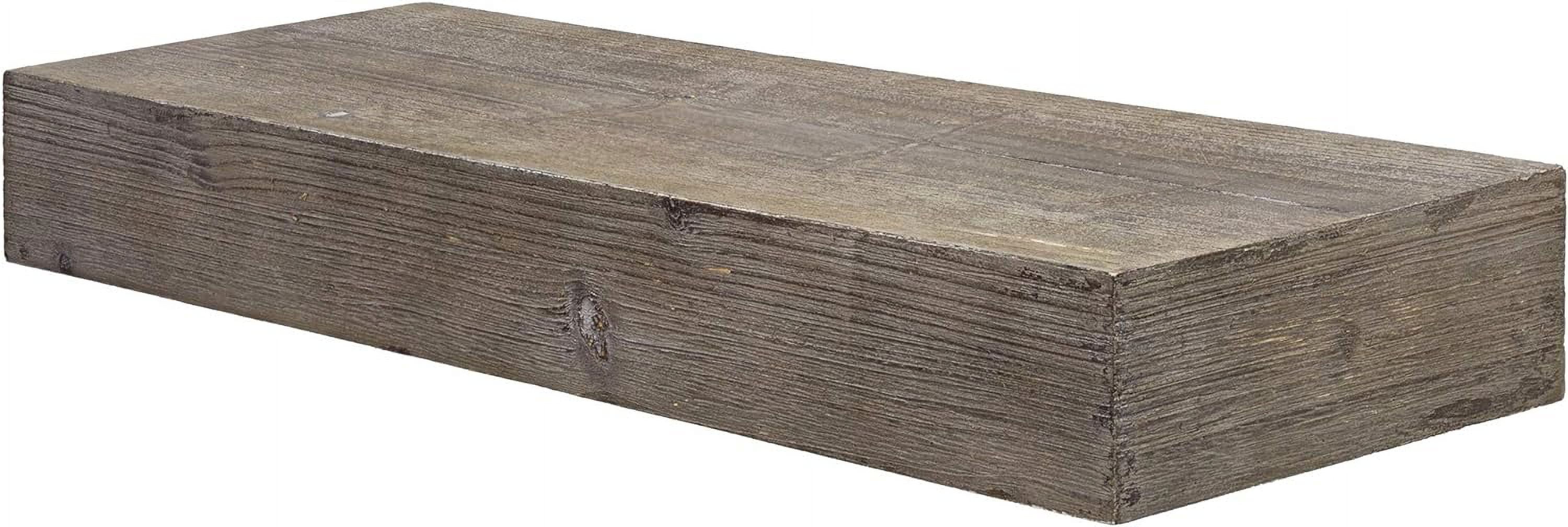 Rustic Grey Wood Floating Wall Shelf - 39"x12"