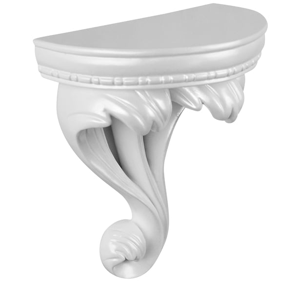 ifundom White Resin Decorative Wall Shelf, Wall Hanging Storage Shelf, 1 Pack, Modern Home Decor Organizer