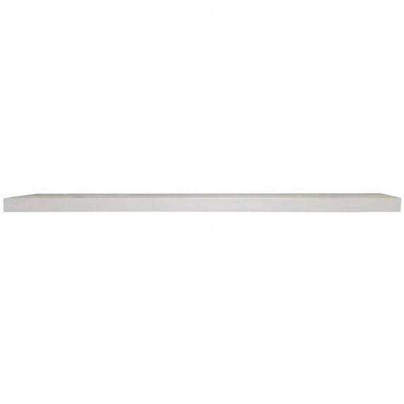 Floating Wall Shelf, White, 60 in W x 8 in D x 1.25 in H
