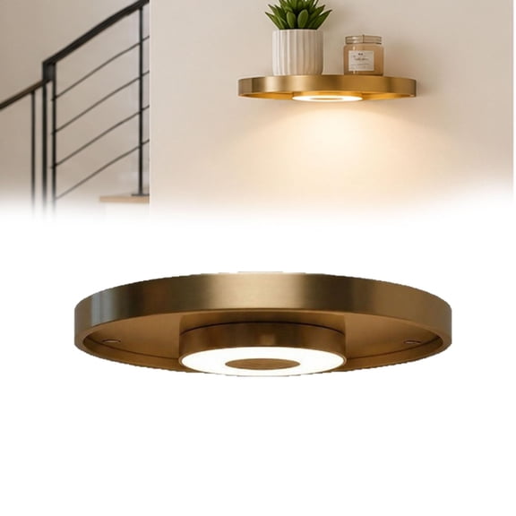 Floating Wall Shelf with Built-in Ambient LED Light