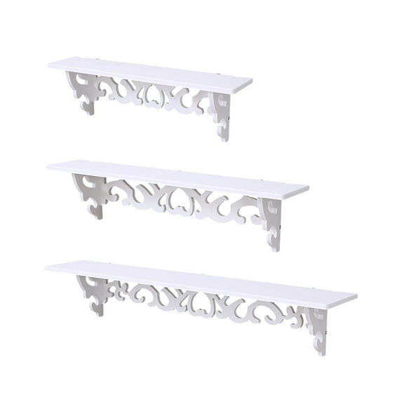 Floating Wall Shelves Set, No Punching Required Display Shelf for Living Room, Bedroom, Kitchen, Office & Toilet – Wall Mount Spice Rack & Bookshelf