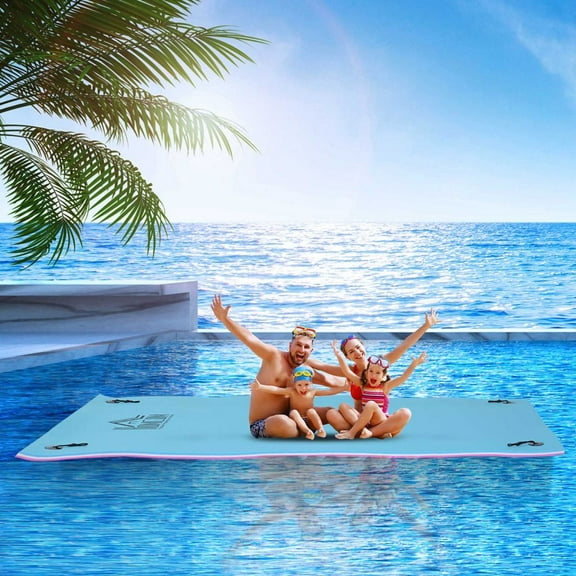 Floating Water Mat, 10' x 5' 3-Layer Pool Float Raft for Lake and Ocean, Portable Foam Construction General