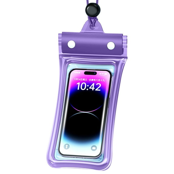 Floating Waterproof Cellphone Pouch, Large Waterproof Phone Dry Bag for iPhone All Models, IPX8 Cellphone Kayak Accessories, Beach Essentials