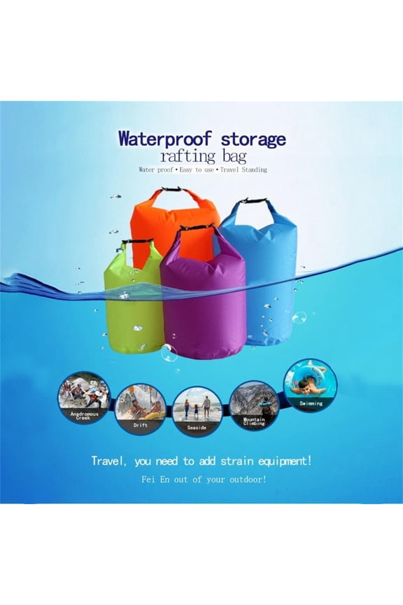 Floating Waterproof Dry Bag In 5, 10, 20, 40, 70 Liters Sizes, Roll Top Sack Creates Secure Watertight Barrier To Keep Gear Dry From Water Snow Mud Sand, Durable Lightweight 210T