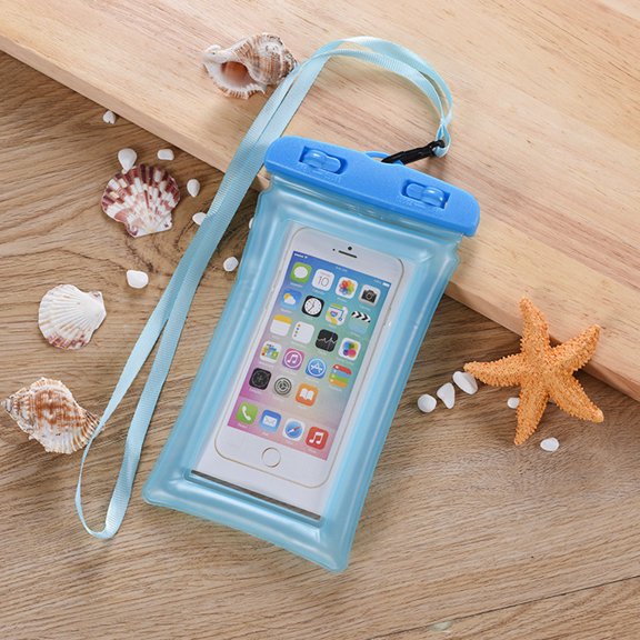 Floating Waterproof Phone Pouch, 6 Inch Clear PVC Cell Phone Case for Swimming, Surfing and Beach