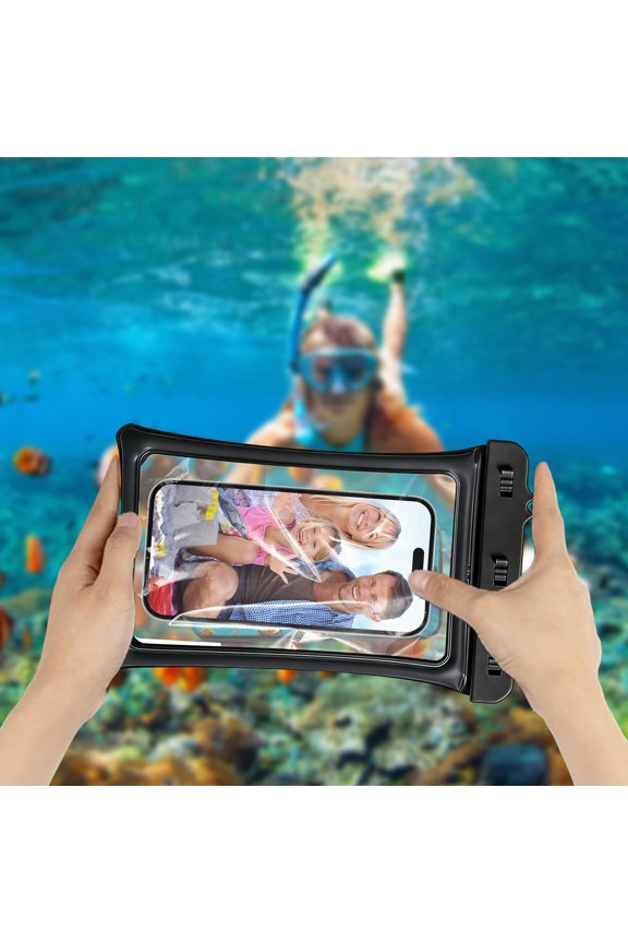 Floating Waterproof Phone Pouch With Adjustable Lanyard, Large Airbag Phone Dry Bag Touch Screen, Cruise Essentials 2026 Beach Kayak Paddle Board Pool Travel Accessories