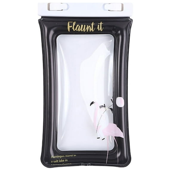 Floating Waterproof Phone Pouch Waterproof Phone Case Transparent Support Touch Screen for Water Sports SwimmingBlack Bird