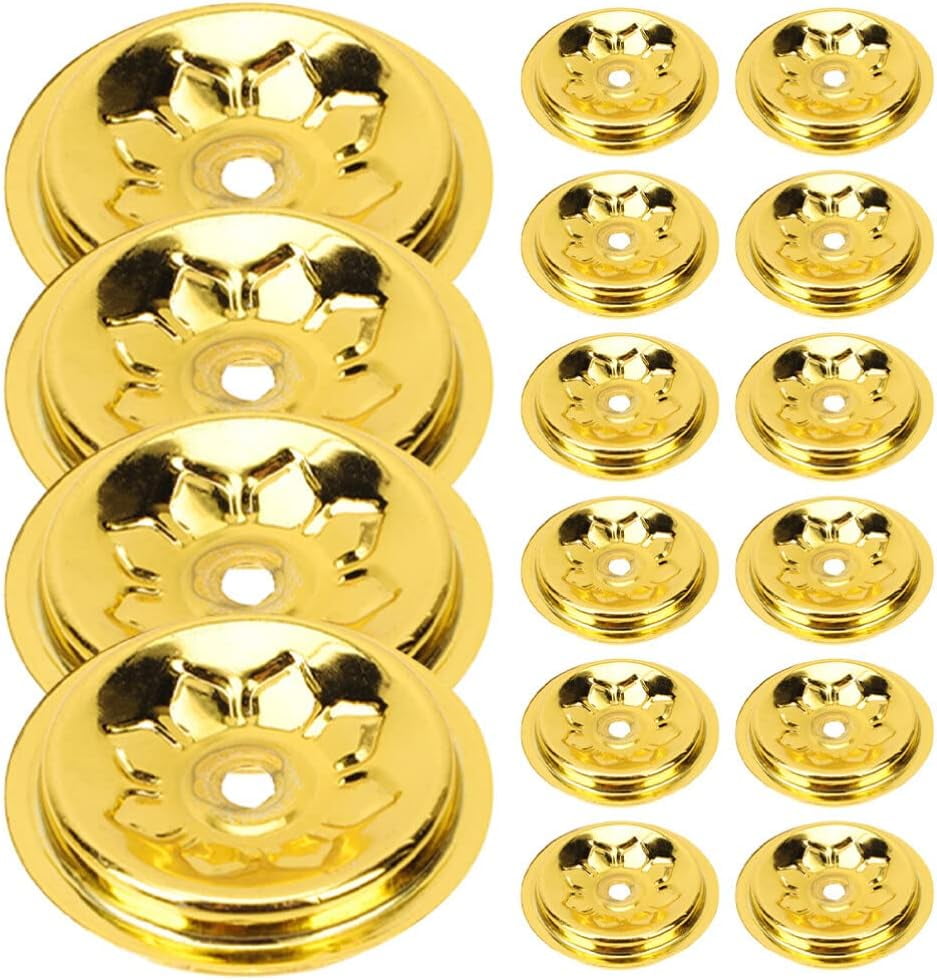 Floating Wicks Disc Holders 16pcs Metal Oil Floating Wicks Disc