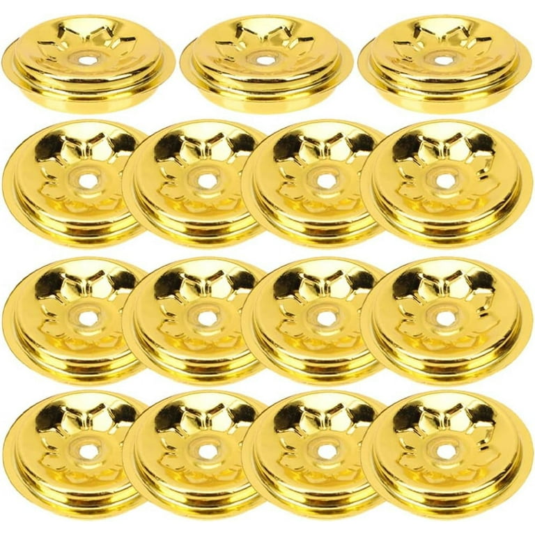 Floating Wicks for Oil Candles 15pcs Floating Wicks Metal Oil Floating Wicks  Discs Holders Buddhist Supplies for Oil Cups Candle Wick Holders 