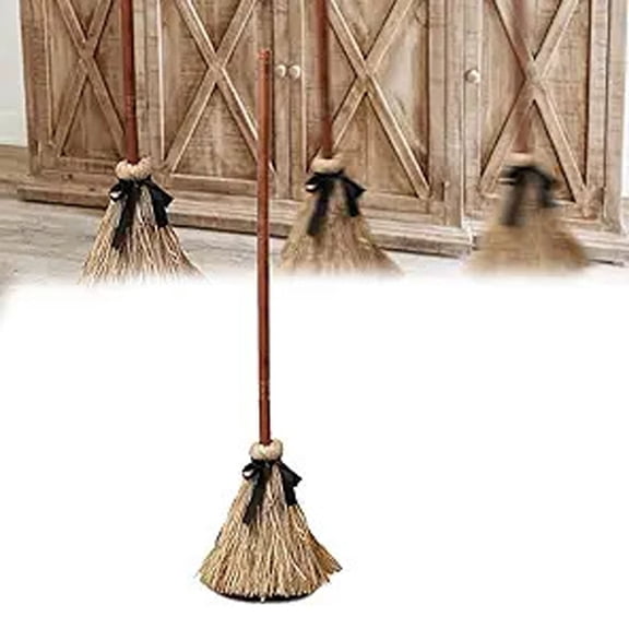 Floating Witch Broom, Touch Activated Animated Dancing Broomstick for Halloween Decor, Adult Costume Accessory